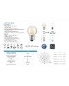 BOMBILLA LED - E27 ESFERICA MINI FILAMENTO - 4W - 2700K - 400Lm -360º